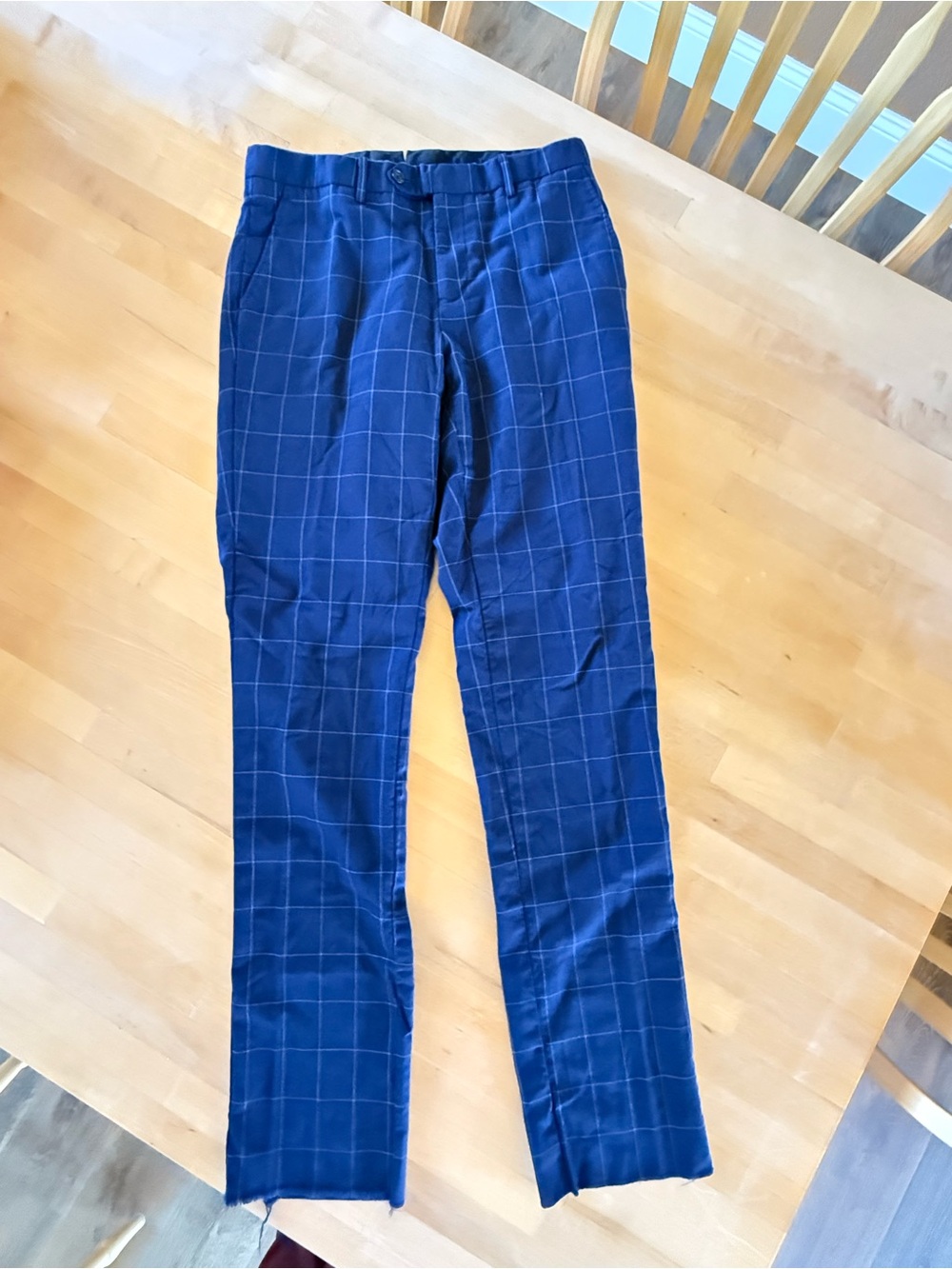 Spier & Mackay Men's Blue Windowpane Dress Pants - Size 32